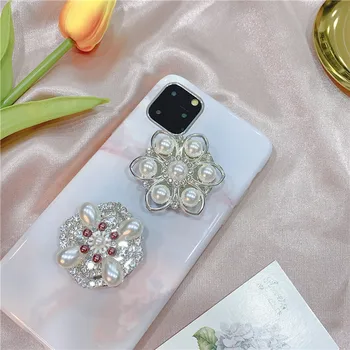 Луксозен diamond пръст сцепление сгъваема сгъваема / въздушна възглавница за притежателя на мобилен телефон разширяване на гнездото поставка за iPhone за xiaomi