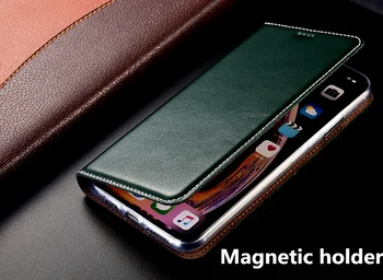 Луксозен висококачествен калъф за носене от естествена кожа с магнитна кобур за Huawei Капитан 40 Pro Plus/Huawei Капитан 40 Pro Flip Cover Card Holder Capa