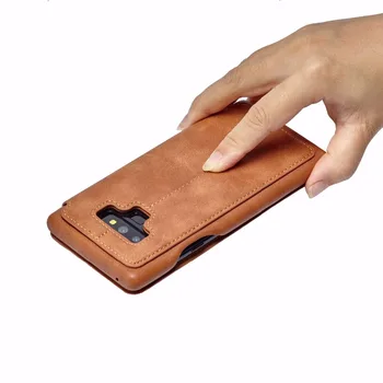 Луксозен Кожен Калъф Пу За Samsung Galaxy Note 9 Покриване На Флип-Портфейл Магнит Vintage На Корпуса На Galaxy Note, 8 Case