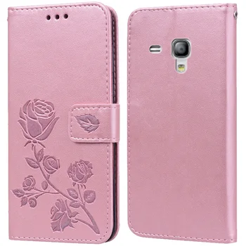 Луксозен кожен флип-награда калъф за Samsung Galaxy S3 Mini GT-i8190 i8200 S3 Neo Duos i9301i цвете портфейла на щанда на кутията на телефонната чанта