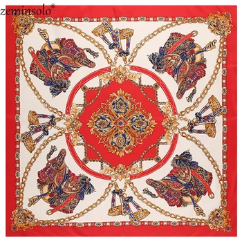 луксозна марка естествен копринен шал, кърпа печат за жени Саржевый коприна мек високо качество квадратни тайна шалове шалове подарък