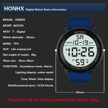 Луксозни модерни ежедневни мъжки часовници аналогов цифров военни спортни led водоустойчив часовник биг часовници Hot relogio masculino