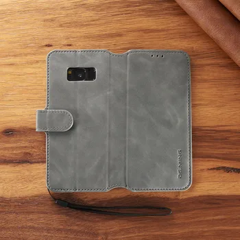 Луксозни оригинални кожени калъфи за телефони Fundas Samsung Galaxy S8 S8 Plus case Корпуса на Galaxy S8Plus флип магнитен калъф за чантата