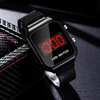 Луксозни часовници 2020 Спортен дигитален мъжки дамски часовници led дамски часовник черен електронни магнитни часовници Reloj Mujer