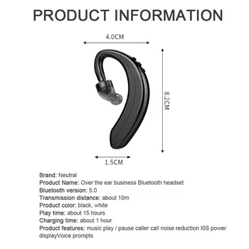 М 20 TWS Mini Single Bluetooth слушалки Спорт HiFi стерео слушалки дълго чакащ безжична бизнес слушалки на Ухото на куката