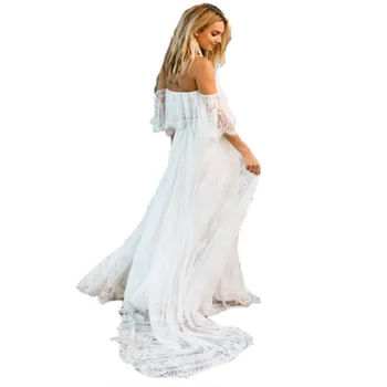 майчинство рокли за фотосесии Шал вытирание бременност рокля дантела нощен клуб стил мечтательное вечерна рокля фотосесия подпори