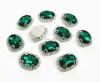Малахитово зелено овална форма високо качество на шева на кристал Crystal ключалката, flatback свободни и кристали, Сам / облекло / сватбени декорации