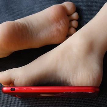 Малката жена сладък 30# Силиконова фетиш путка фалшиви крак на модел на царевичния цвят F805