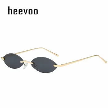 Малки овални слънчеви очила Мъже, Жени ретро метална дограма за стари маркови и дизайнерски кръгли женски нюанси слънчеви очила с UV400