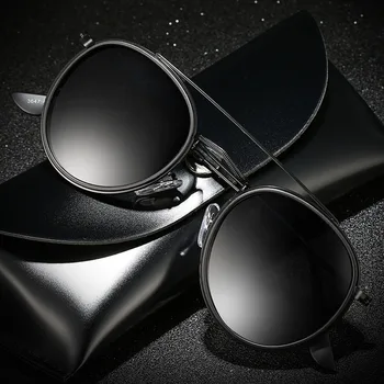 Марката дизайн поляризирани слънчеви очила с Кръгли нюанси на Мъже, Жени шофиране слънчеви очила ретро UV400 слънчеви очила gafas de sol