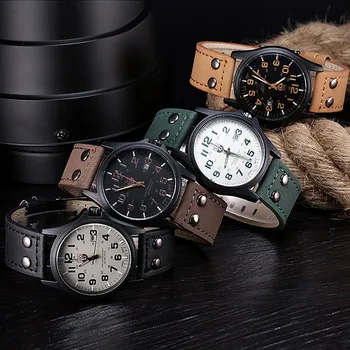 Марковите спортни военни часовници, модни ежедневни кварцови часовници кожени аналогов мъжки 2019 New SOKI луксозни ръчни часовници Relogio Masculino