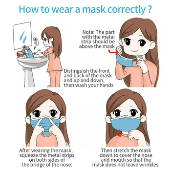 Маска за еднократна употреба устата дишаща 3-слойный нетъкан прахозащитен защитни маски 50/100 / 200шт маски за лице филтър против замърсяване