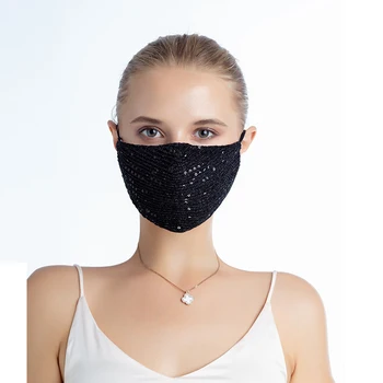 Маскариллы лицето Maskes 5 / 10шт Фпч2.5 филтри мода за многократна употреба отворена уста миещи пайети На Lavable тъкан шал