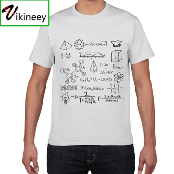 Математически формули науката тениска мъжете памук новост забавна тениска мъжете прохладното лято новост тениска Homme ОНАЗИ Top Tee мъжки дрехи