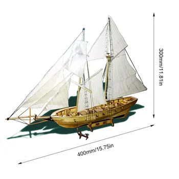 Мащабна монтаж на строителни комплекти модел на кораба дървени плаване с лодка играчки Harvey Sailing Model добит дървен комплект само модел на кораба подарък