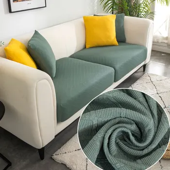 мебели протектор жакард дебел разтегателен седалките ъглов диван възглавници на седалката за носене еластичен плътен цвят разтегателен капак