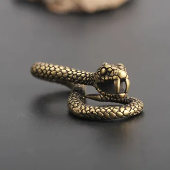 Мед Китайския Зодиак Змия Масата Украса Украса На Дома Творчески Мини Статуя На Животно Занаяти Стари Миниатюри Фигурка