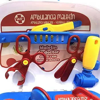 Медицинска играчка, бърза помощ, медицински комплект дете, д-р, играта на детето медицински, медицински играчки, медицинска сестра куфар