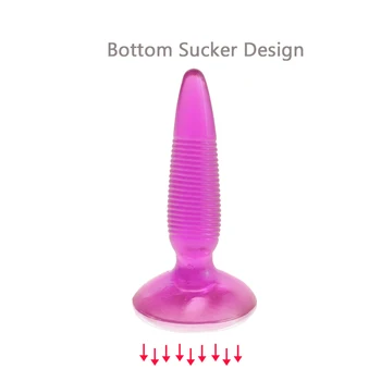 Медицински TPE Soft Touch Non-Vibration Sucker Twister Anal Pleasure Butt Plug секс играчки, секс продукти