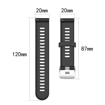 Мек силиконов каишка за часовник наручный каишка 20 мм елитен гума Быстроразъемный каишка за часовник гривна каишка за мъже, жени, спортни умни часовници