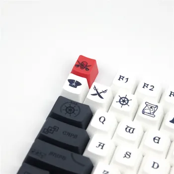 Механична клавиатура PBT Keycaps Pirate OEM Profile 131 Keys пълни комплекти 2U 1.75 U Shift, за да GH60 GK61X GK64X 68 87 96 104 108