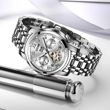 Механични часовници Спорт DOM часовници Мъжки водоустойчив часовник мъжки марки луксозни модни ръчен часовник Relogio Masculino M-75Г-7М