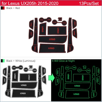 Мини автомобилни врати гумени чаши, възглавници и подложки за Lexus UX UX250h UX200 UX300e ZA10~2020 Groove Mat на най-добрите продажба на автомобилни аксесоари