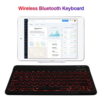 Мини безжична клавиатура Bluetooth клавиатура за ipad телефон Tablet keycaps акумулаторна клавиатура за Android и ios и Windows