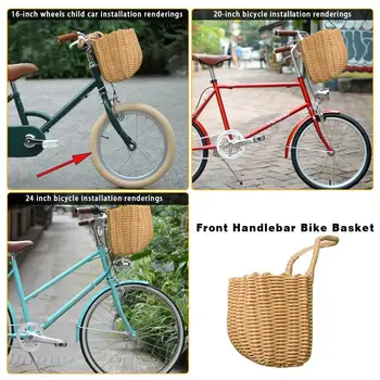 Мини МТВ велосипед кошница предни Волана ракита кошница подвижна тъкани под наем предни Баскт за момчета момичета на мотори части за наем