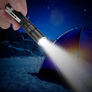 Мини Преносим фенер 2000LM led фенерче Фенерчето в джоба светлина Водоустойчив фенер AAA батерия мощен светодиод за къмпинг, лов
