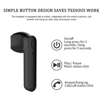 Мини сладък TWS Bluetooth Безжични слушалки с микрофон стерео бас музика слушалки момичета, деца каски със зареждането калъф подарък