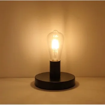 Минималистичен настолна лампа САЩ/Великобритания/ ЕС plug ковано желязо настолна лампа за спални нощна лампа нощ E27 110V 220V декорация на дома