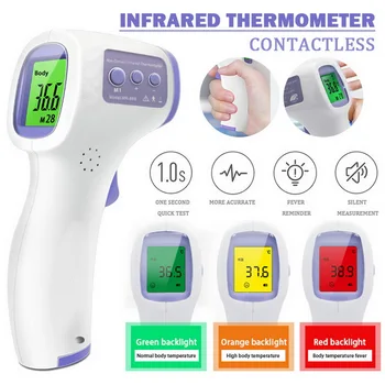 Многофункционален Инфрачервен термометър безконтактен челото термометър с функция за запаметяване на тревожност треска за деца, възрастни обекти