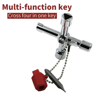 Многофункционален Ключ С Вътрешен Триъгълни Кръст Електрическият Шкаф За Управление На Щит Врата Клапан Дълга Корона Клапан Квадратна Дупка Ръчни Инструменти
