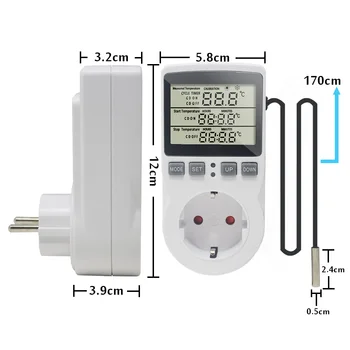 Многофункционален термостат KT3100 регулатор на температурата изход изход с таймер превключвател 16A 220V отопление охлаждане режим на синхронизация