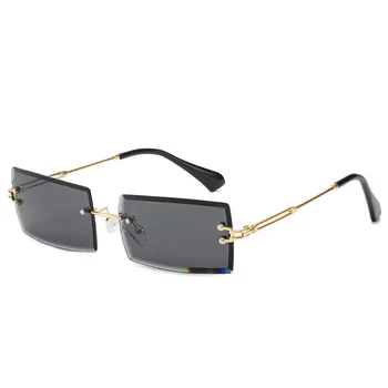 Мода без рамки квадратни мъжки женски универсални слънчеви очила, нов дизайн на продукт с високо качество Cut edge UV400 Sunglasse