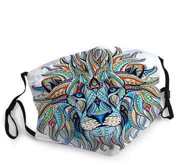 Мода дишаща отаку маска за лице с шарките на лъвска глава на гръндж африка индийски Тотем