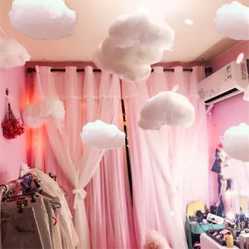 Моделиране на Бял 3D памук облак украса подпори сватбен магазин рожден ден снимки хол САМ бели облаци декор