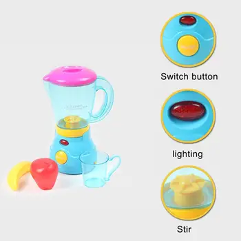 Моделиране на кухненски уреди пасатор, тостер, миксер с led подсветка преструвам се играе кухня играчка комплект децата да играят къща подарък за Toddle