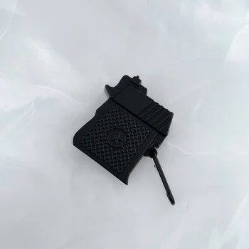 Модерен безжичен калъф за слушалки Airpods 2 1 Калъф Силиконов зареждане слушалки за носене с дръжка на пистолет играчка слушалки защитен калъф