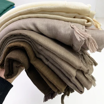 Модерен жена. → шал мека вискоза четка плътен цвят на главата шалове тюрбан Шалове и тайна hijabs Шалове 90 * 180 см