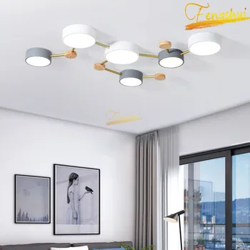 Модерен минималистичен led акрилни тавана лампа осветление Nordic Art Restaurant Decor плафониери за хола спални Luminarie
