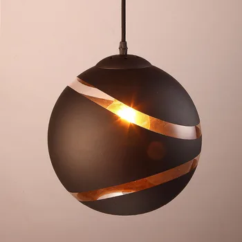 Модерен стъклен кръгла топка висящи лампи E27 LED окачване Люминер дизайнер минималистичен таванско помещение светлини ежедневни хол лампи