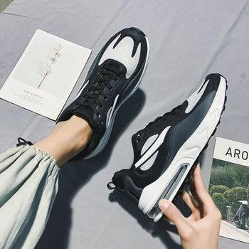 Модни второ поколение Рея ПУ на въздушна възглавница обувки експлозивна ultralight чифт мъжки обувки и дамски обувки за свободното време спорт мода