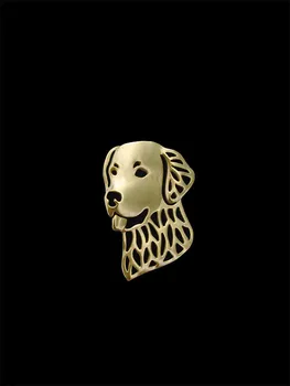 Модни голдън ретривъри куче брошки и игли позлатени със сребърно покритие мъжки брошки модни бижута ръка на краля