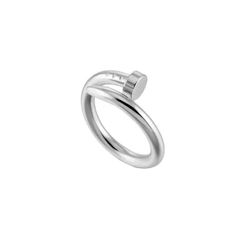Модни самоличността на мъжете и жените титановое стоманен пръстен за нокти отворен пръстен от неръждаема стомана