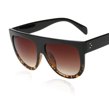 Модни слънчеви очила марка дизайнер старинни женски плоски слънчеви очила Жени нитове нюанси слънчеви очила с UV400