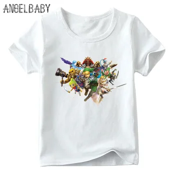 Момчета / момичета Легендата на Zelda Triforce характер печат на тениски деца летни блузи детски децата ежедневни забавна тениска, HKP5245