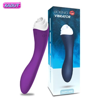 Мощен G Spot вибратори, секс играчки за жени Vigina масаж оближе език вибратор на клитора нещастници възрастни Магическа пръчка секс магазин