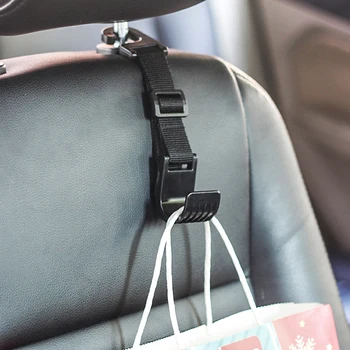 Мултифункционално столче за кола на облегалката за глава закачалка чанта кука държач за чанта чантата плат за съхранение на хранителни стоки Автокрепеж клип